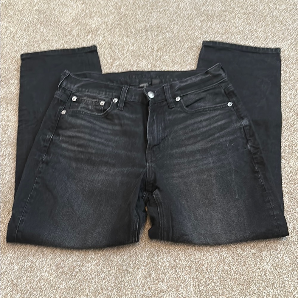 American Eagle Outfitters Dark Charcoal Straight Leg Jeans
